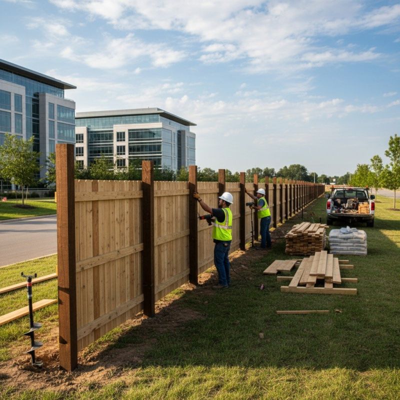 Local Concrete Fence Installation pros at work